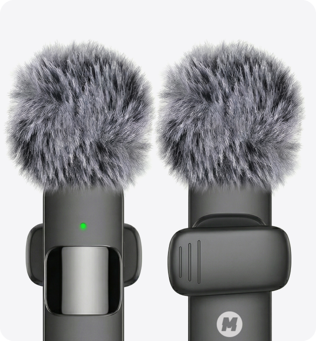 Front and back of the Mini Mic Pro side by side