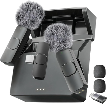 Mini Mic Pro set in its charging case